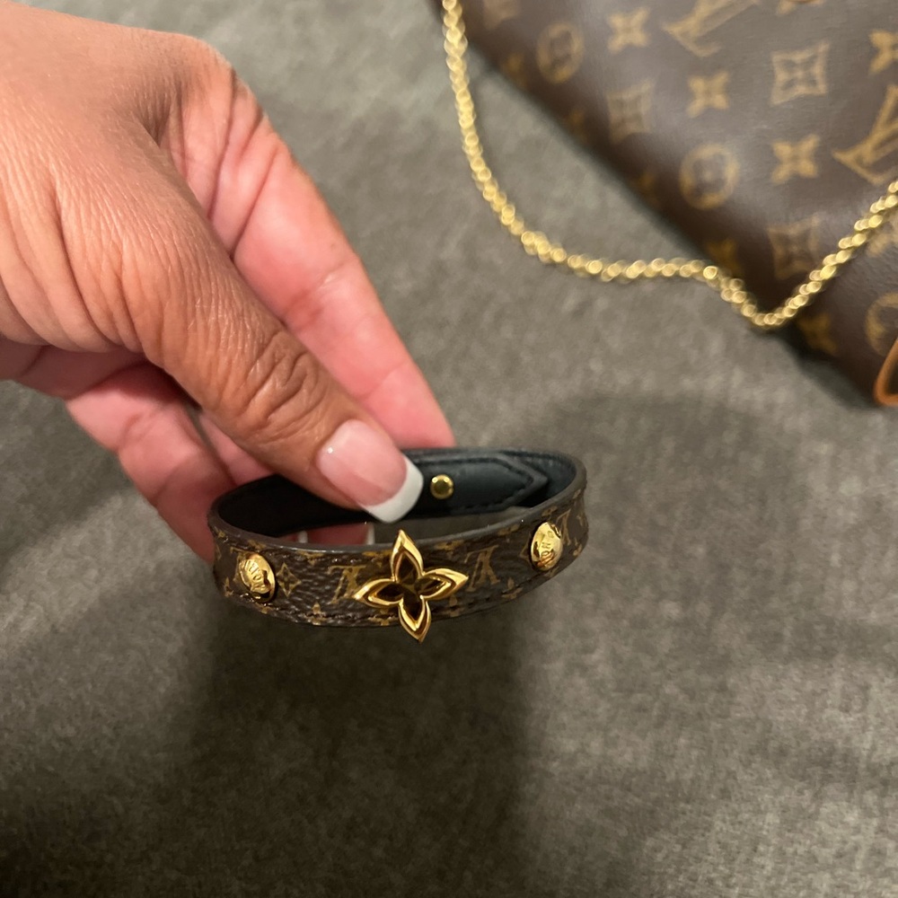 Louis Vuitton Brown and Gold Bracelet